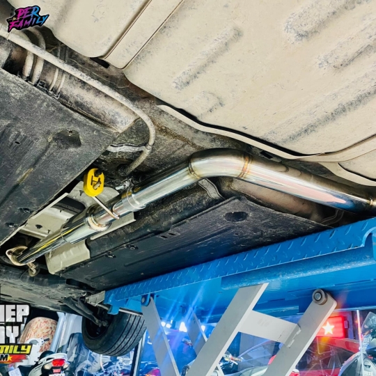 PER exhaust đi style giấu pô trên KIA K3 