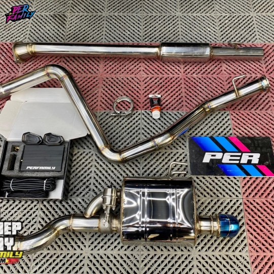 PER exhaust đi style giấu pô trên KIA K3 