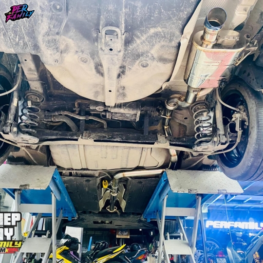 PER exhaust đi style giấu pô trên KIA K3 